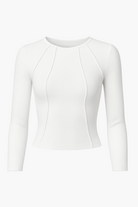 White long-sleeve top on a white background