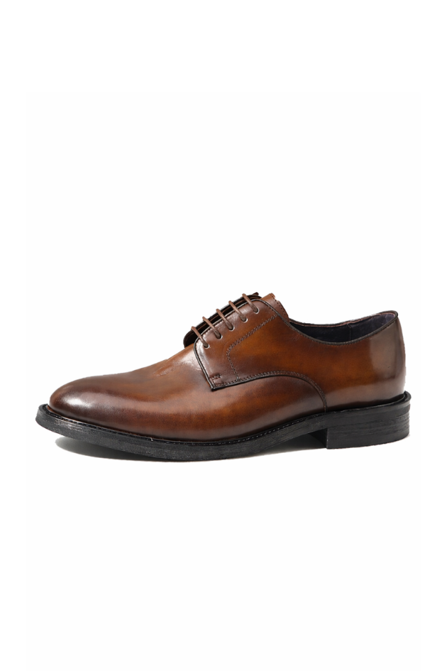 Lawrence Leather Derby Shoes - Brown