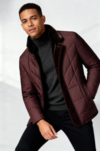 Revington Quilted Jacket - Burgundy