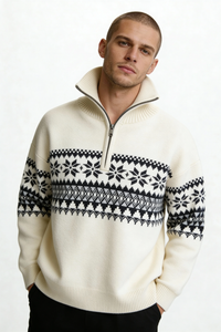 Ceilo Quarter-Zip Sweater - Ivory