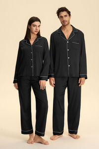 Nocturne Silk Pajama Set Women - Black