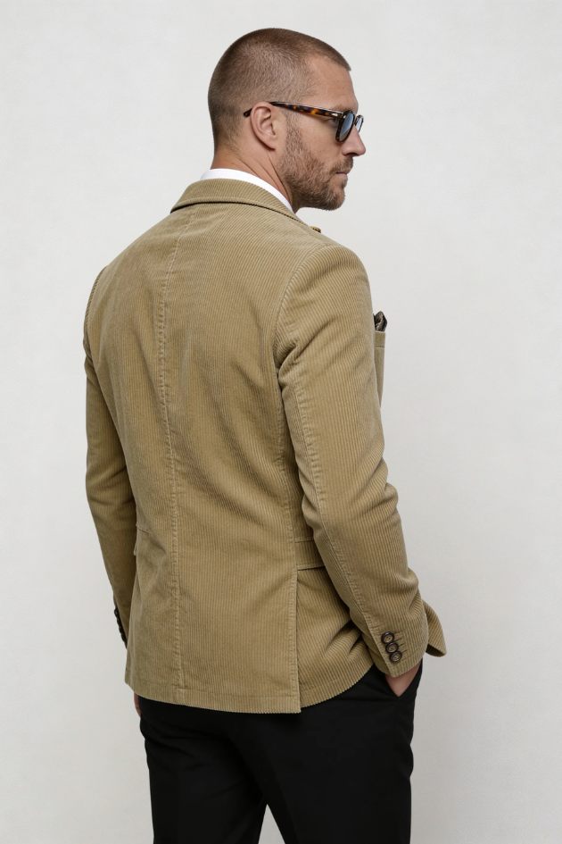 Alessandro Corduroy Blazer - Khaki