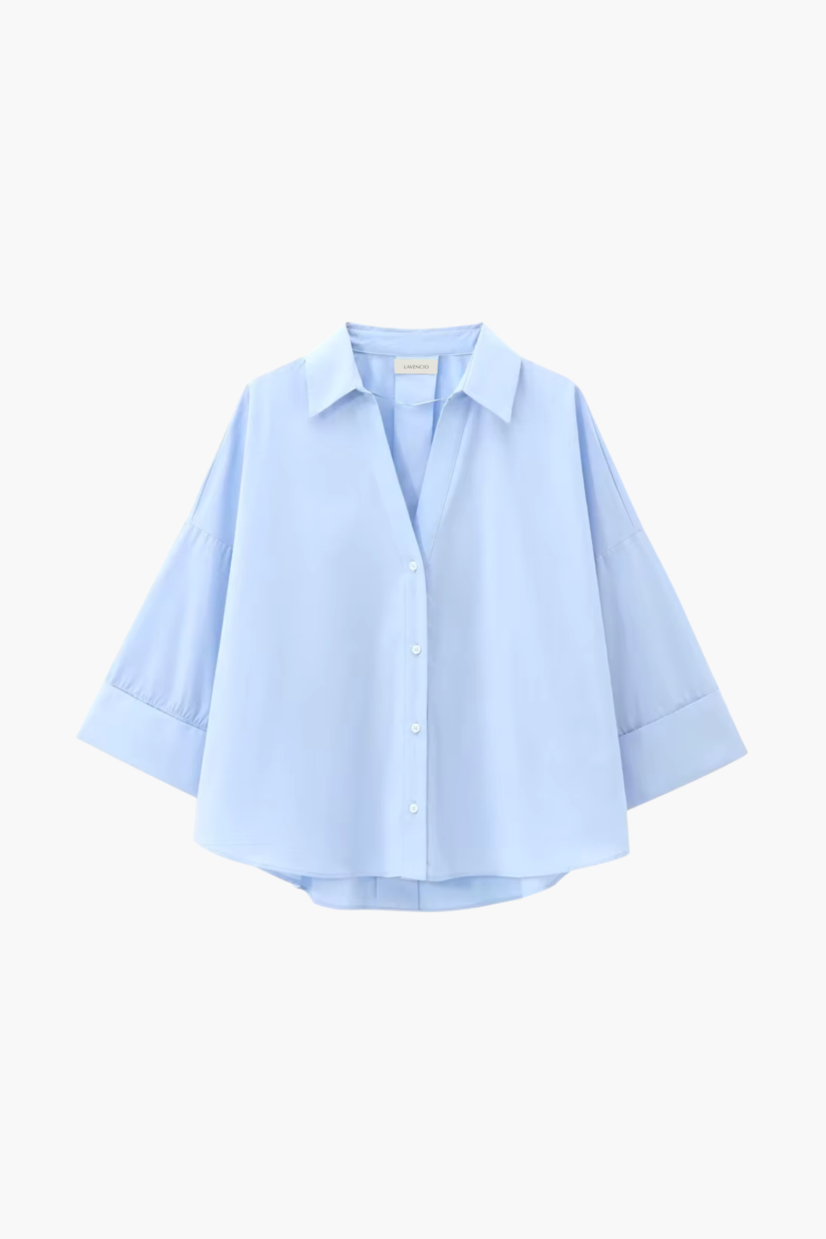 Light blue shirt on a white background