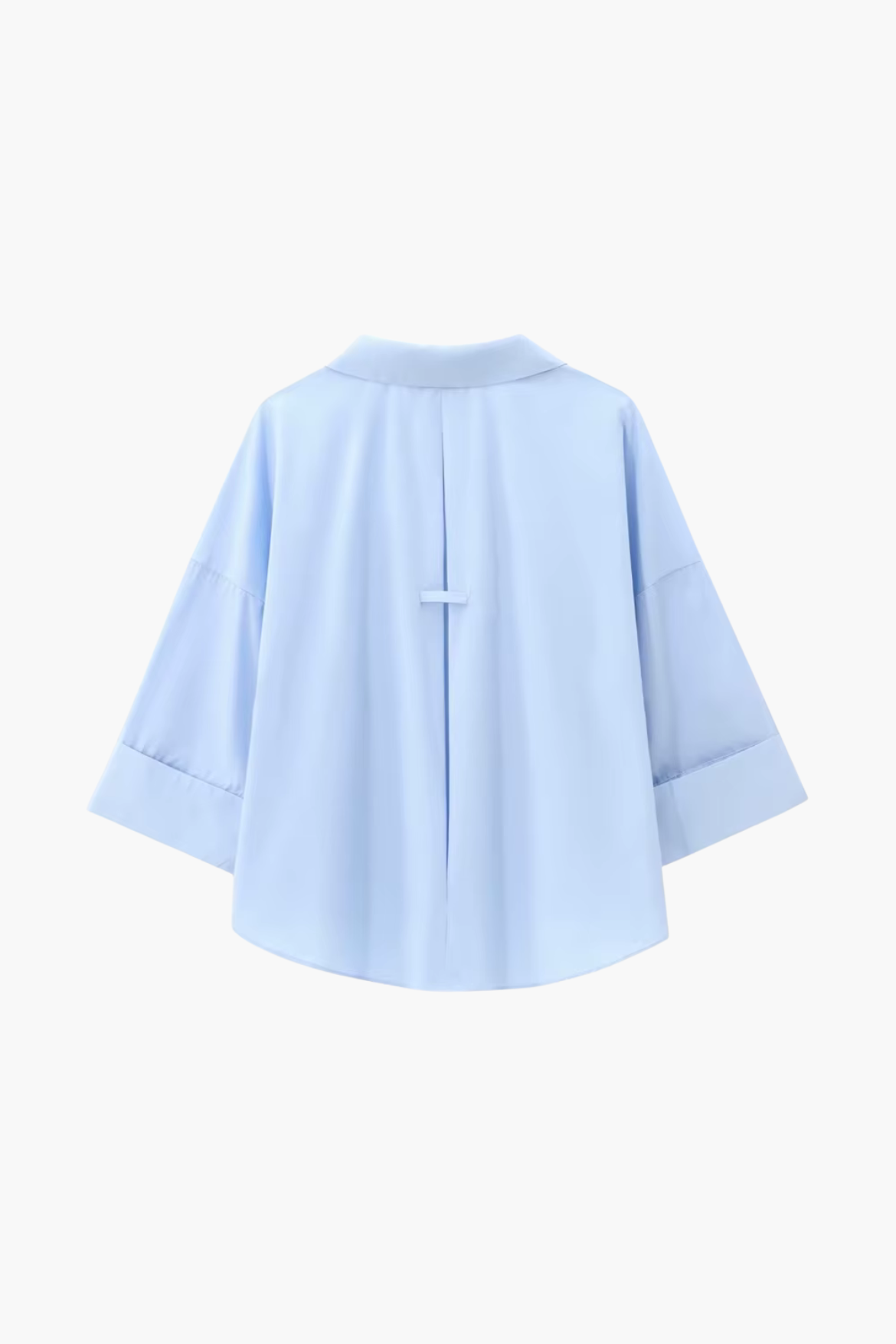 Light blue jacket on a white background