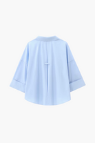 Light blue jacket on a white background
