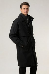 Montague Insulated Long Down Coat - Black