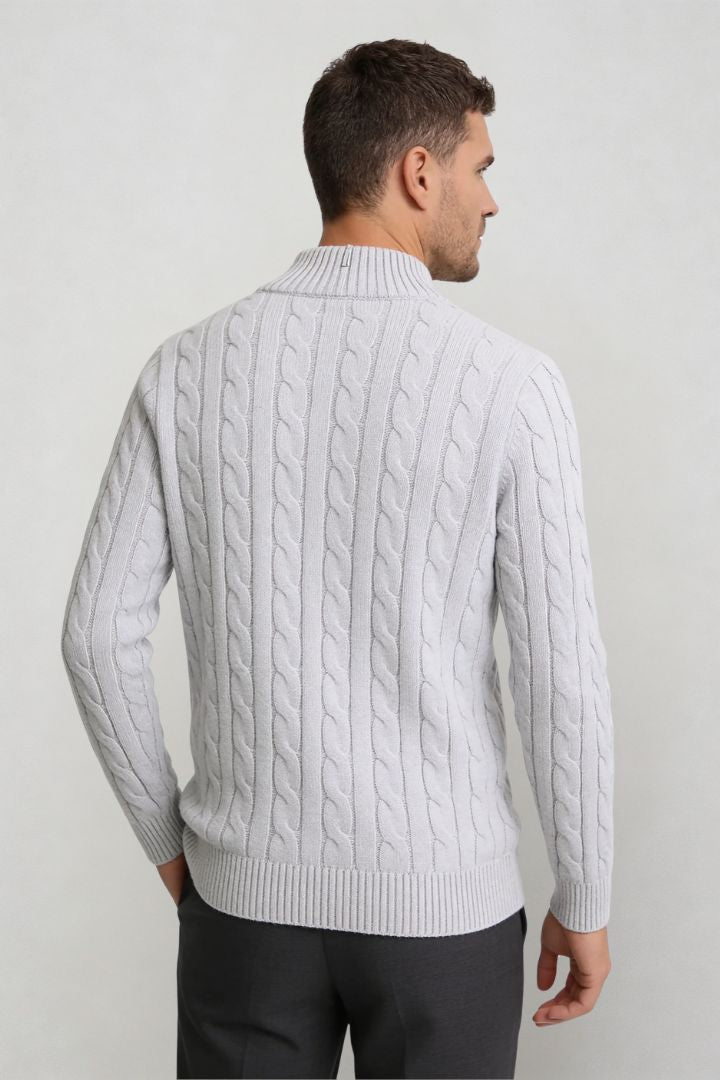 Harbour Quarter-Zip Sweater - Gray