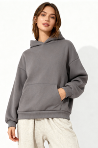 Essential Cotton Hoodie - Gray