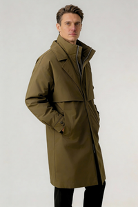 Montague Insulated Long Down Coat - Green