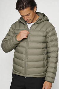 Fletcher Hooded Puffer Jacket - Green
