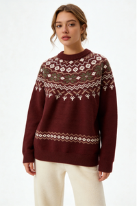 Everpine Crewneck Sweater - Burgundy