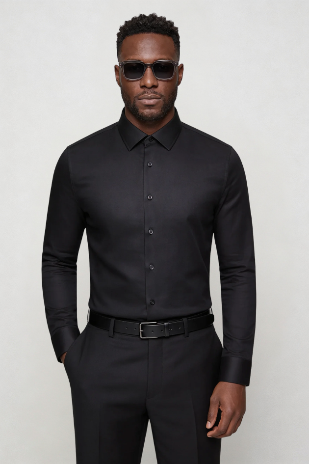 Cole Wrinkle-Free Dress Shirt - Black