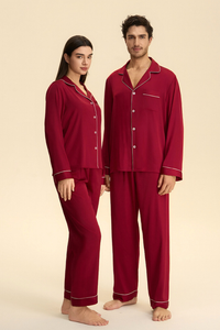 Nocturne Silk Pajama Set Women - Red