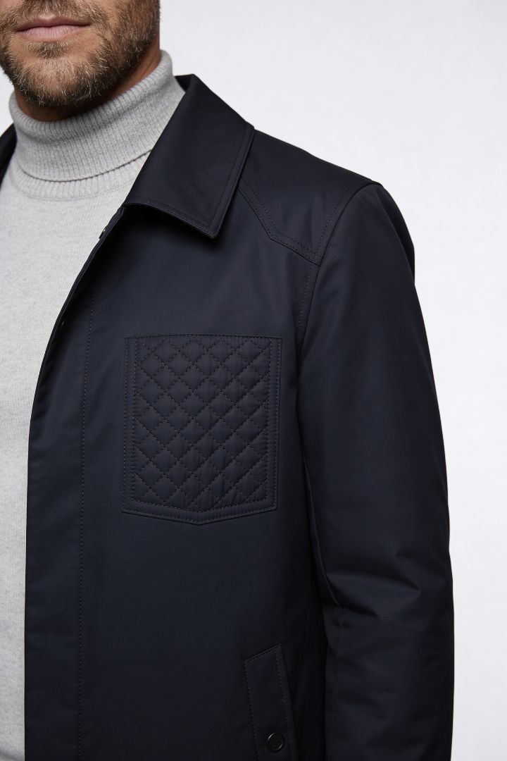 Marco Cotton Blend Jacket - Navy