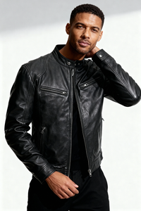 Malvion Leather Jacket - Black
