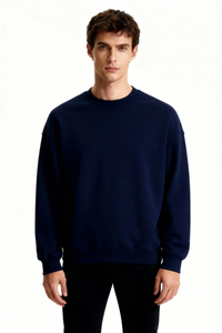 Classic Cotton Sweater - Navy