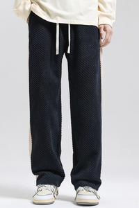 Waffle Corduroy Jogges - Black