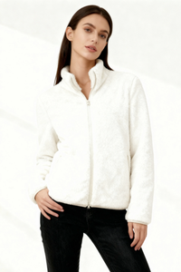 Lora Full-Zip Fleece Jacket - White