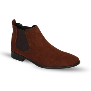 VALENCIA CHELSEA SUEDE BOOTS - CHESTNUT
