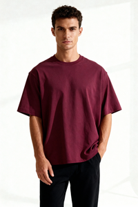 Classic Cotton Tee - Burgundy