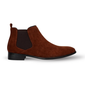 VALENCIA CHELSEA SUEDE BOOTS - CHESTNUT
