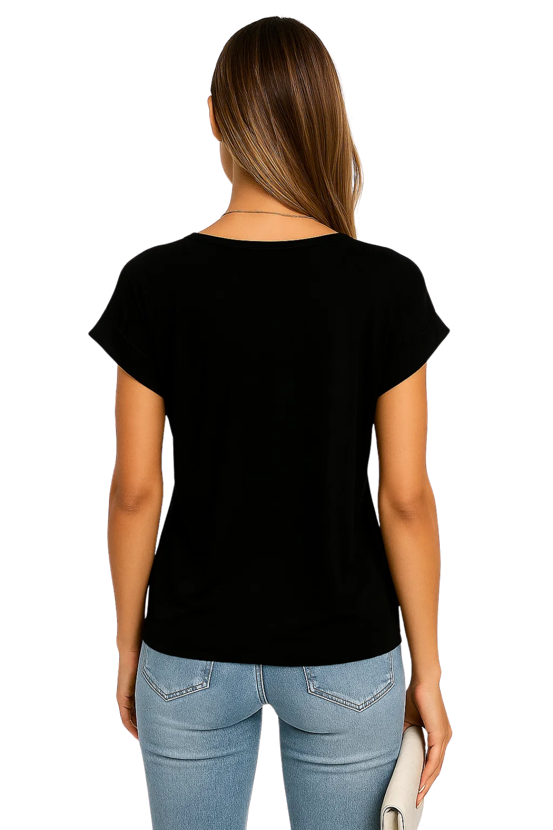 Verona V-Neck Blouse - Black