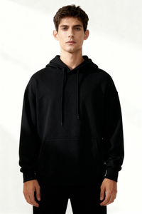 Classic Cotton Hoodie - Black