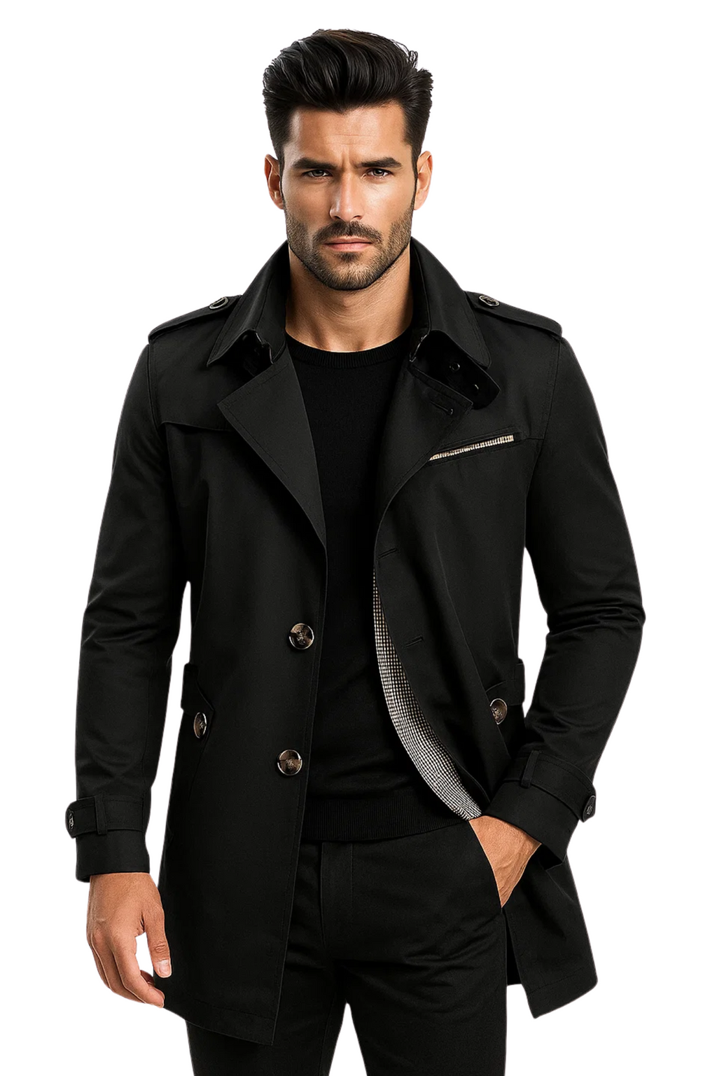 Harrison Trench Coat - Black