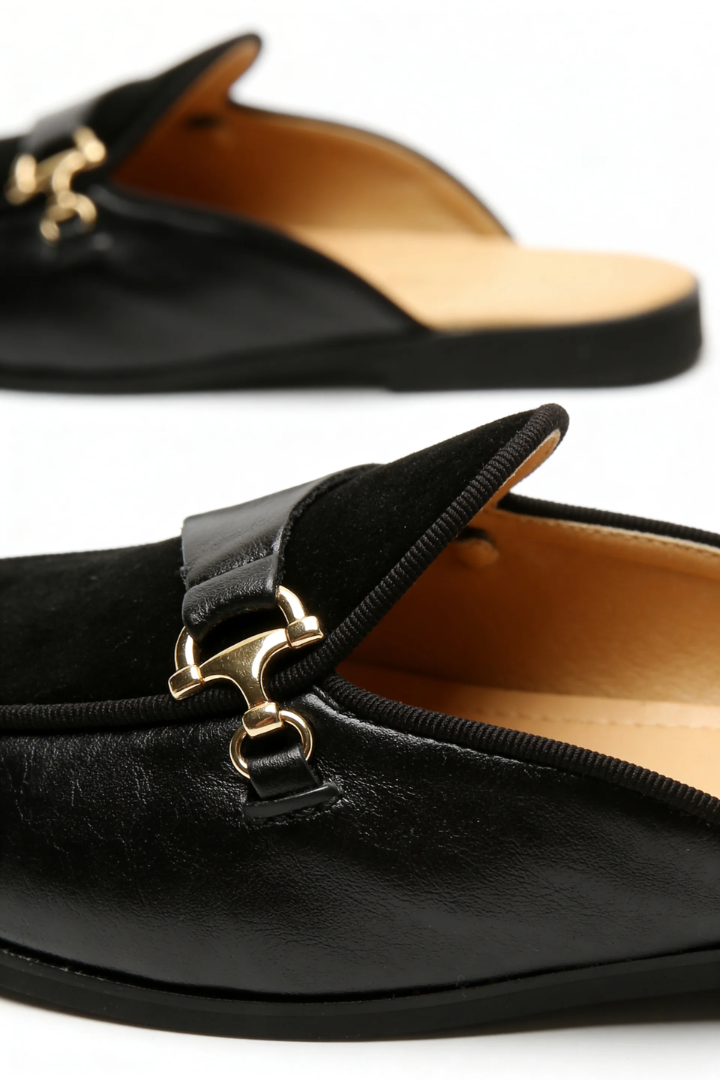 Briggs Horsebit Loafer Mule - Black