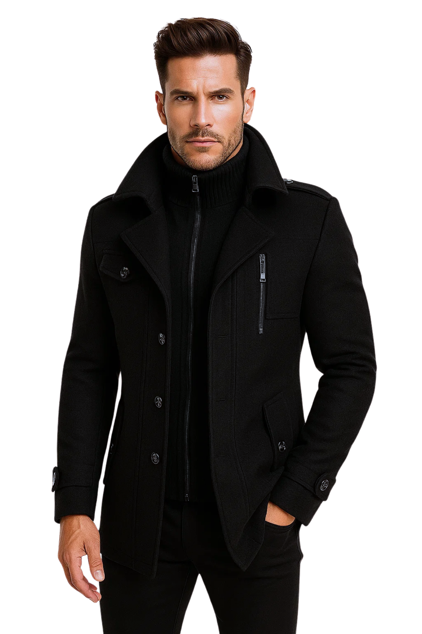 WELLINGTON TRENCH COAT - BLACK