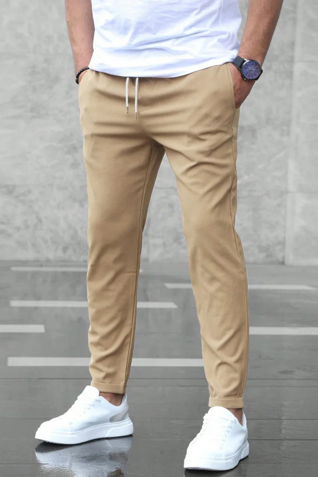 The Modern Stretch Jogger - Beige