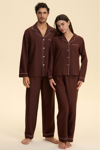 Lior Cloud Cotton Pajama Set Women - Brown