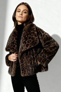 Roux Faux Fur Coat - Leopard