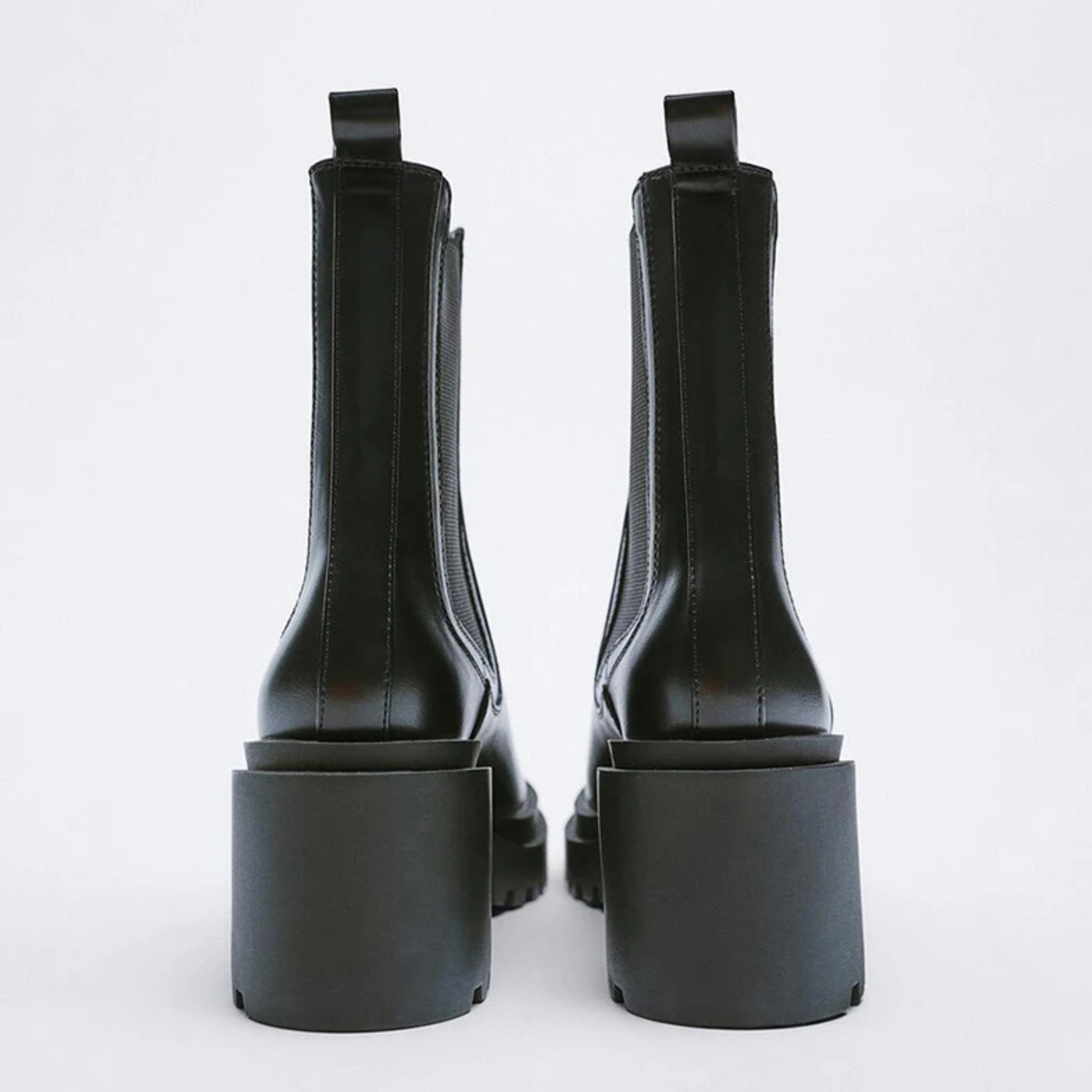 LUNA CHUNKY-HEELED BOOT - NOIR