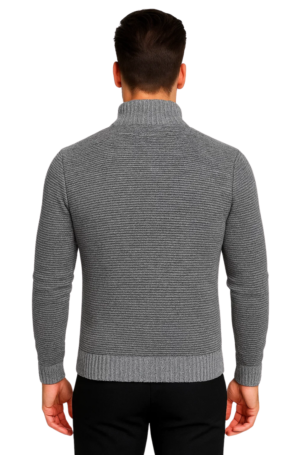 Brenton Quilted Knit Jacket - Grey