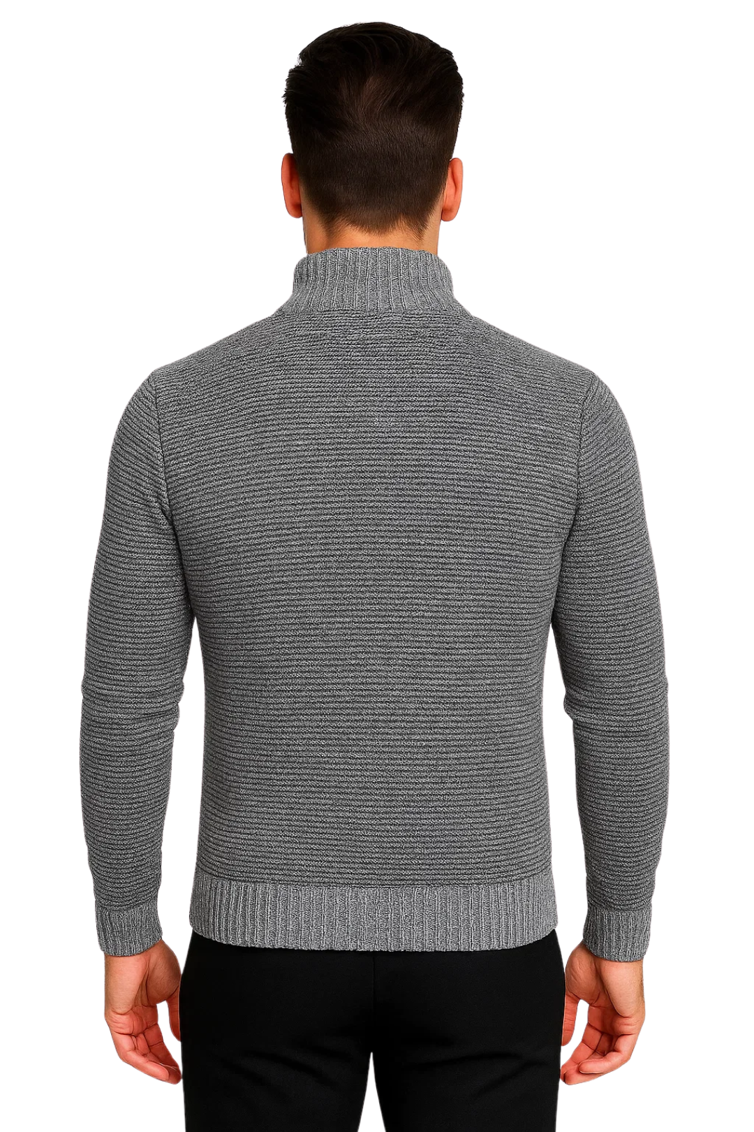 Brenton Quilted Knit Jacket - Grey