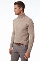 Men’s merino wool turtleneck sweater front view