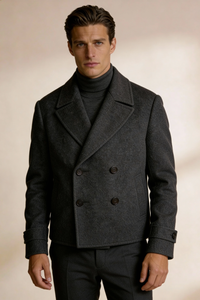 Wellingham Wool Coat - Dark Gray