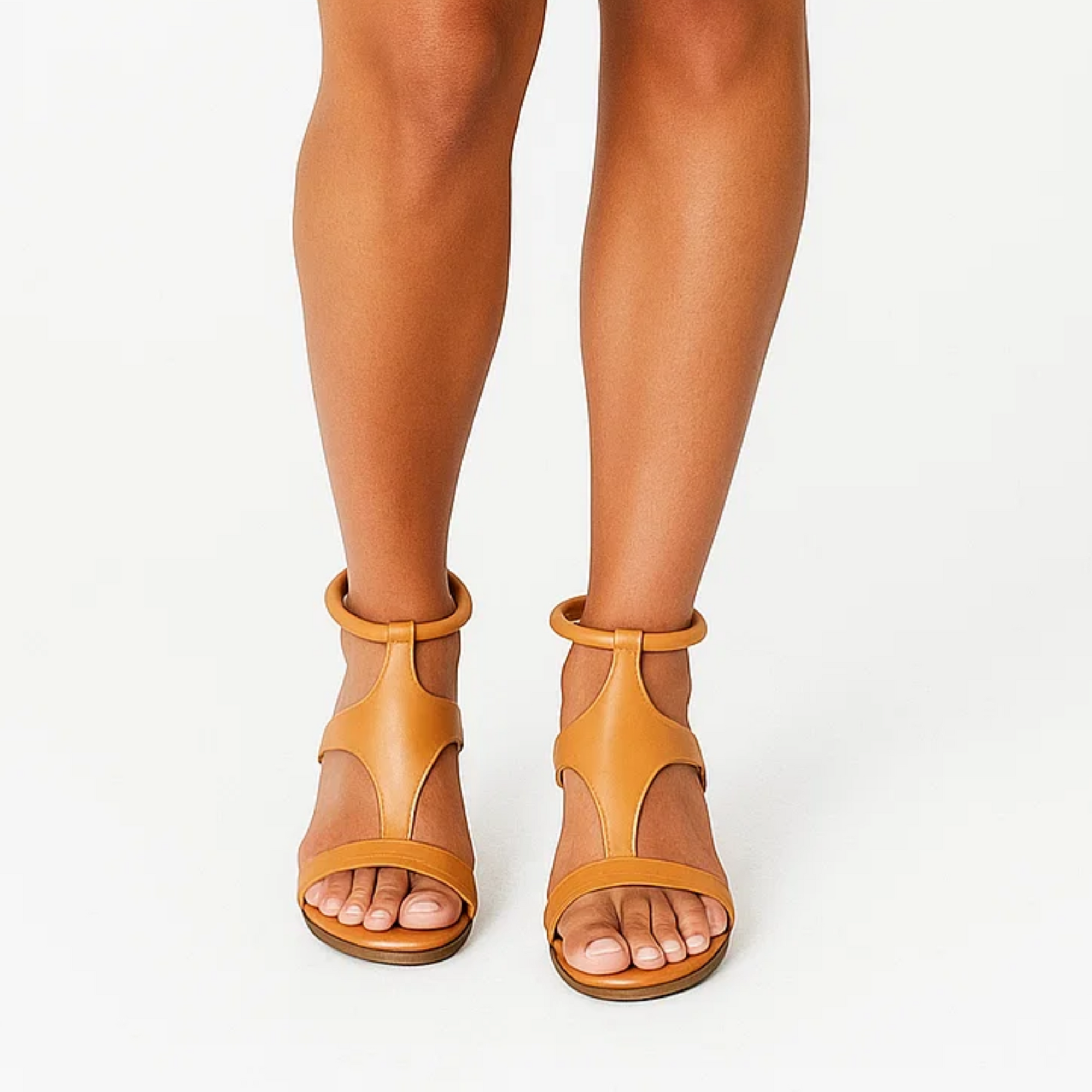 Fiona Wedge Sandals - Caramel