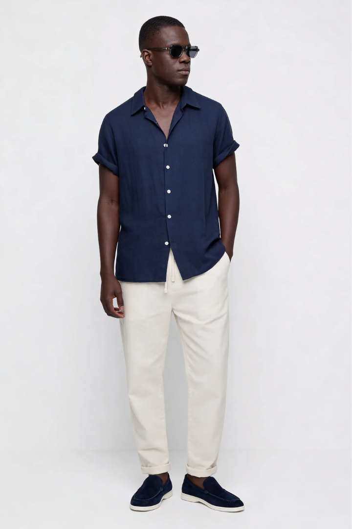 Arden Lightweight Summer Set - Navy