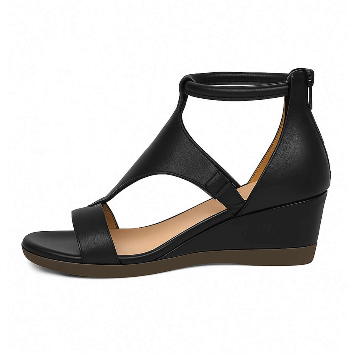 Fiona Wedge Sandals - Black