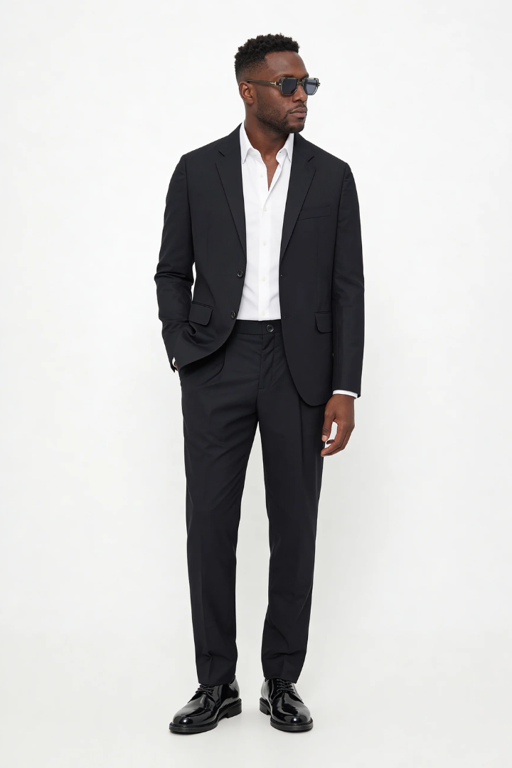 Valerio Slim Fit Suit Set - Black