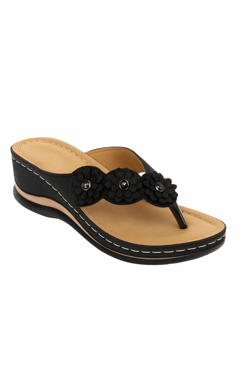 Alara Wedge Sandals - Black