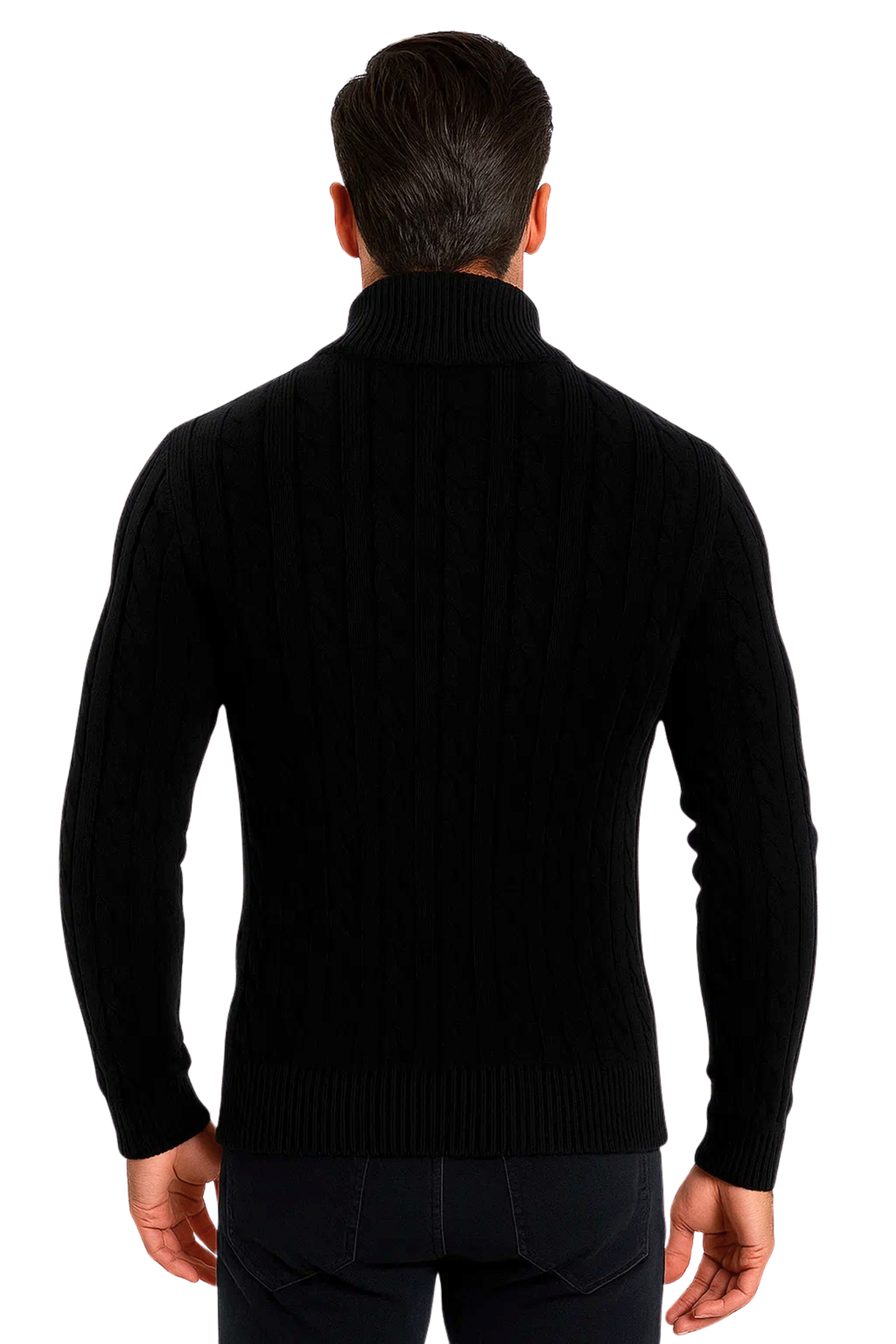HARBOUR HALF-ZIP JUMPER - BLACK