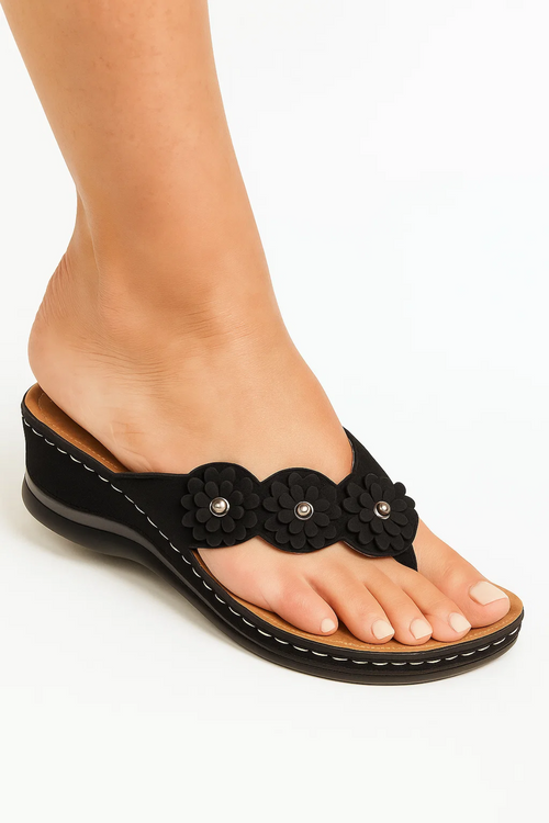 Alara Wedge Sandals - Black