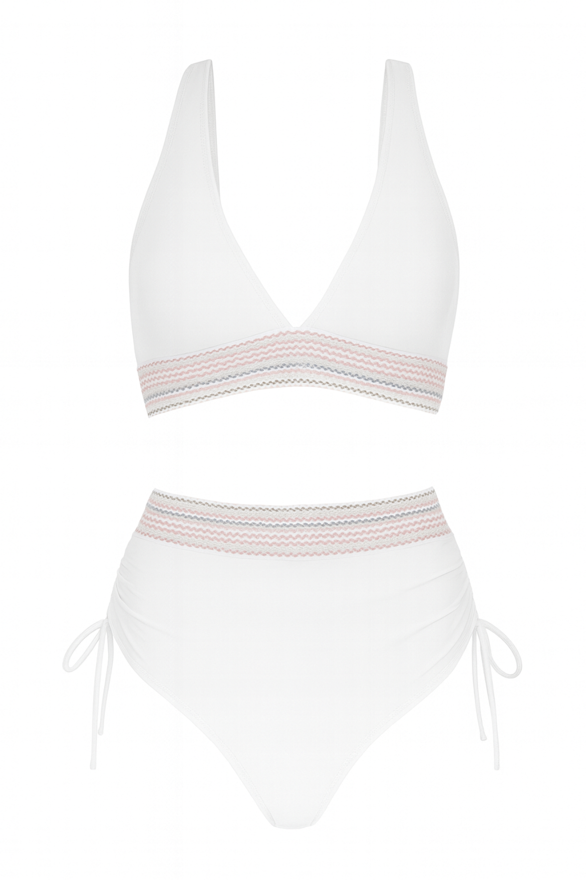 Amara High-Waist Bikini Set - White