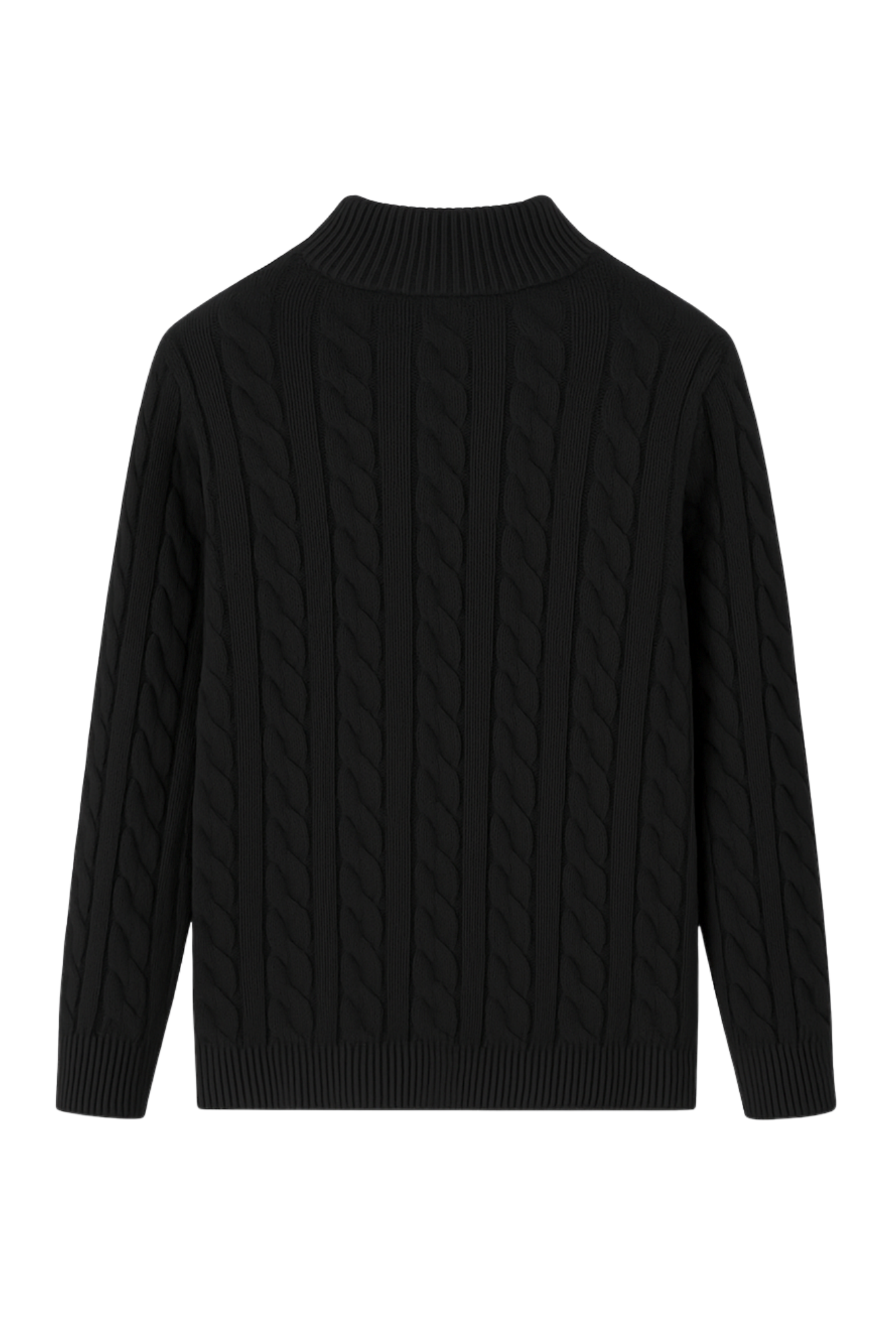 HARBOUR HALF-ZIP JUMPER - BLACK