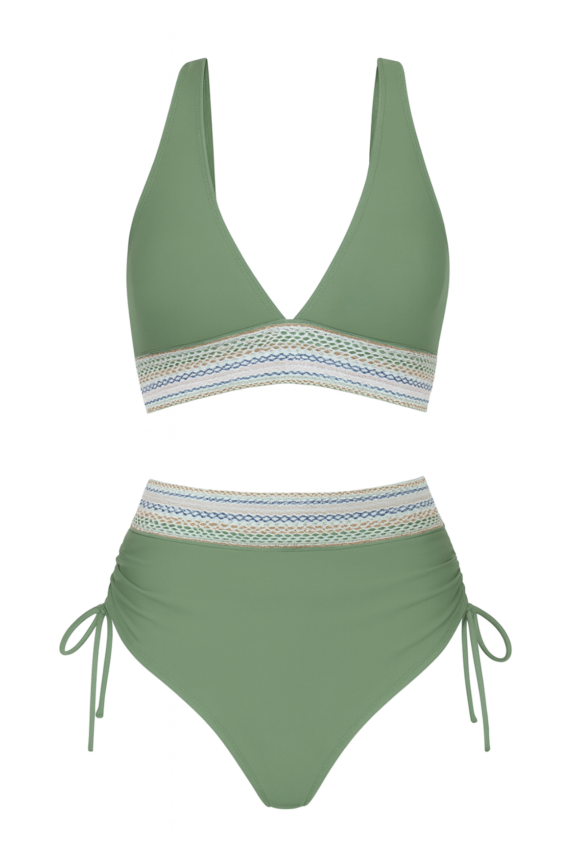 Amara High-Waist Bikini Set - Green