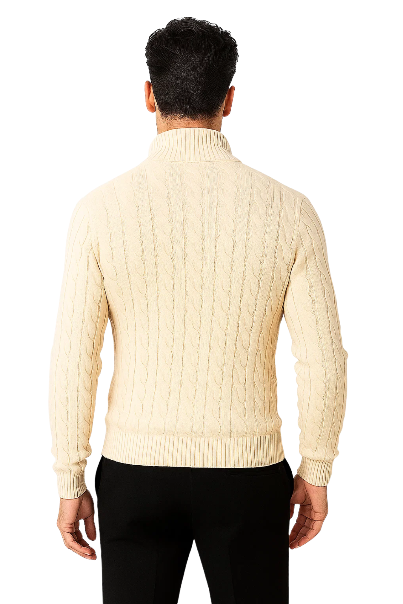 HARBOUR HALF-ZIP JUMPER - BEIGE