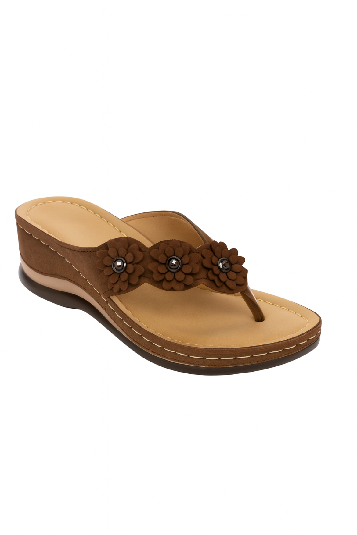 Alara Wedge Sandals - Brown